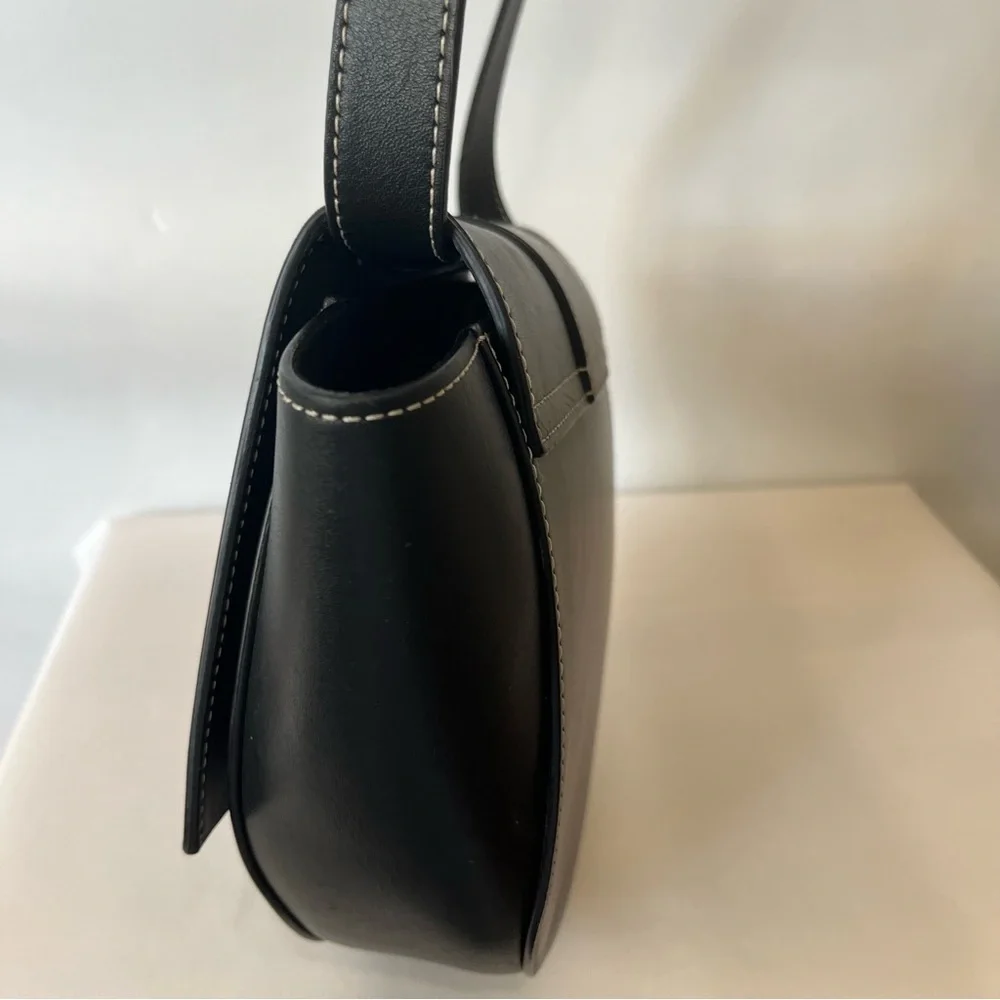 Banana Republic Gia Black Crossbody Flap Over Bag